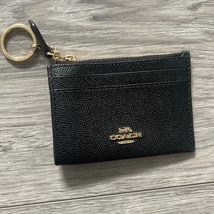 Authentic Coach Leather keychain ID and card holder